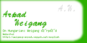 arpad weigang business card